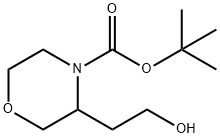 4-Morpholinecarboxylic acid, 3-(2-hydroxyethyl)-, 1,1-dimethylethyl ester Structure