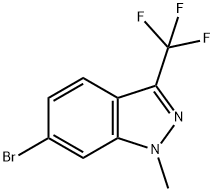 6-BROMO-1-METHYL-3-(TRIFLUOROMETHYL)-1H-INDAZOLE Structure