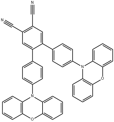 4,4''-Di-10H-phenoxazin-10-yl[1,1':2',1''-terphenyl]-4',5'-dicarbonitrile Structure