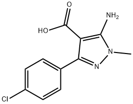 5-amino-3-(4-chlorophenyl)-1-methyl-1H-pyrazole-4-carboxylic acid Structure