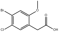 4-bromo-5-chloro-2-methoxyphenylacetic acid Structure