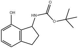 tert-butyl (7-hydroxy-2,3-dihydro-1H-inden-1-yl)carbamate 구조식 이미지