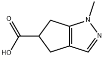 1-Methyl-1,4,5,6-tetrahydro-cyclopentapyrazole-5-carboxylic acid Structure