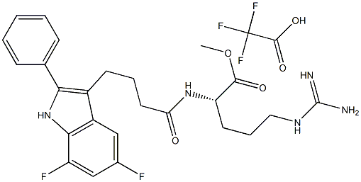 N2-[4-(5,7-DIFLUORO-2-PHENYL-1H-INDOL-3-YL)-1-OXOBUTYL]-L-ARGININE METHYL ESTER TRIFLUOROACETATE Structure