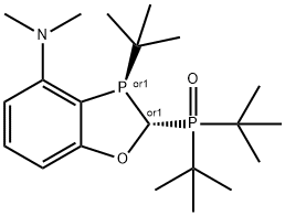 di-tert-butyl((2R,3R)-3-(tert-butyl)-4-(dimethylamino)-2,3-dihydrobenzo[d][1,3]oxaphosphol-2-yl)phosphine oxide Structure