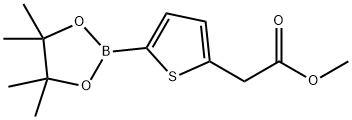 2-THIOPHENEACETIC ACID, 5-(4,4,5,5-TETRAMETHYL-1,3,2-DIOXABOROLAN-2-YL)-, METHYL ESTER 구조식 이미지