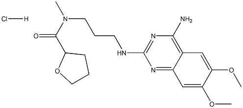 N-[3-[(4-amino-6,7-dimethoxyquinazolin-2-yl)amino]propyl]-N-methyloxolane-2-carboxamide:hydrochloride Structure