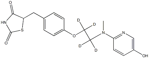 5-[[4-[1,1,2,2-tetradeuterio-2-[(5-hydroxypyridin-2-yl)-methylamino]ethoxy]phenyl]methyl]-1,3-thiazolidine-2,4-dione 구조식 이미지
