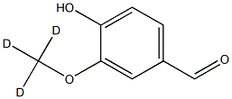 4-hydroxy-3-(trideuteriomethoxy)benzaldehyde 구조식 이미지