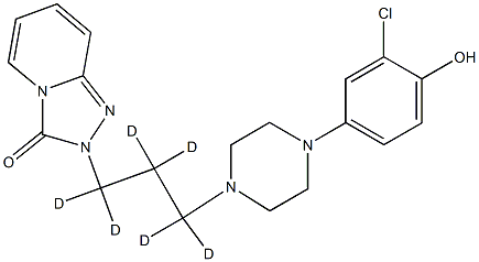 2-[3-[4-(3-chloro-4-hydroxyphenyl)piperazin-1-yl]-1,1,2,2,3,3-hexadeuteriopropyl]-[1,2,4]triazolo[4,3-a]pyridin-3-one Structure