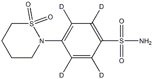 2,3,5,6-tetradeuterio-4-(1,1-dioxothiazinan-2-yl)benzenesulfonamide 구조식 이미지
