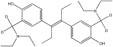 2-[dideuterio(diethylamino)methyl]-4-[(E)-4-[3-[dideuterio(diethylamino)methyl]-4-hydroxyphenyl]hex-3-en-3-yl]phenol Structure