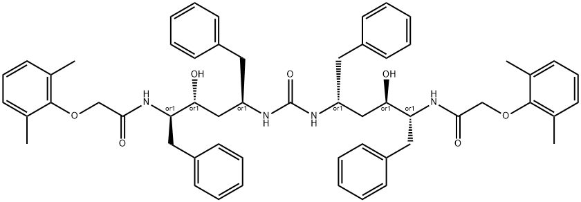 1797024-56-6 2-(2,6-dimethylphenoxy)-N-[(2S,3S,5S)-5-[[(2S,4S,5S)-5-[[2-(2,6-dimethylphenoxy)acetyl]amino]-4-hydroxy-1,6-diphenylhexan-2-yl]carbamoylamino]-3-hydroxy-1,6-diphenylhexan-2-yl]acetamide