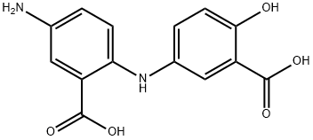 5-[(4-amino-2-carboxyphenyl)amino]-2-hydroxybenzoic acid Structure