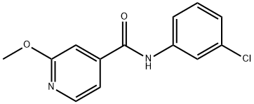 4-Pyridinecarboxamide, N-(3-chlorophenyl)-2-methoxy- Structure