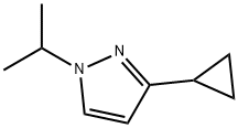 3-Cyclopropyl-1-isopropyl-1H-pyrazole 구조식 이미지