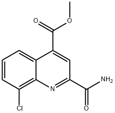 methyl 2-carbamoyl-8-chloroquinoline-4-carboxylate 구조식 이미지
