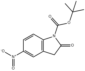 1H-Indole-1-carboxylic acid, 2,3-dihydro-5-nitro-2-oxo-, 1,1-dimethylethyl ester Structure