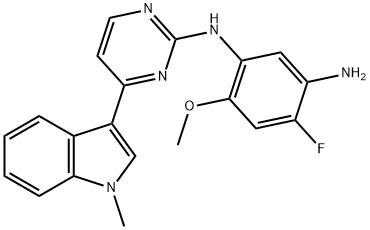 1,3-Benzenediamine, 4-fluoro-6-methoxy-N1-[4-(1-methyl-1H-indol-3-yl)-2-pyrimidinyl]- Structure