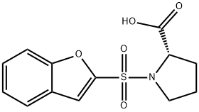 (S)-1-(BENZOFURAN-2-YLSULFONYL)PYRROLIDINE-2-CARBOXYLIC ACID Structure