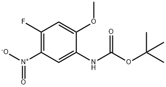Carbamic acid, N-(4-fluoro-2-methoxy-5-nitrophenyl)-, 1,1-dimethylethyl ester Structure