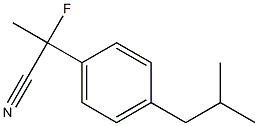 2-fluoro-2-[4-(2-methylpropyl)phenyl]propanenitrile Structure