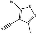 5-bromo-3-methyl-1,2-thiazole-4-carbonitrile 구조식 이미지