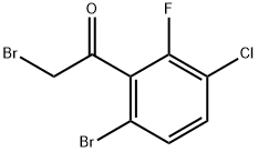 6-Bromo-3-chloro-2-fluorophenacyl bromide Structure