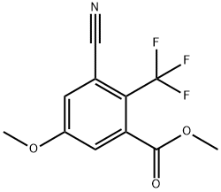 3-Cyano-5-methoxy-2-trifluoromethyl-benzoic acid methyl ester 구조식 이미지