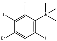 4-Bromo-2,3-difluoro-6-iodo-1-(trimethylsilyl)benzene Structure