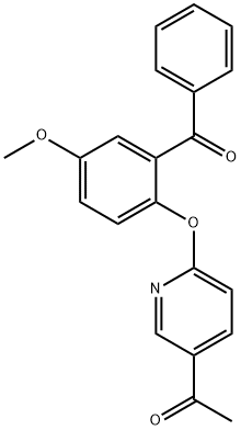 5-Acetyl-2-(2-benzoyl-4-methoxyphenoxy) pyridine Structure