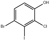 4-Bromo-2-chloro-3-iodophenol 구조식 이미지