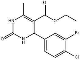 Ethyl 4-(3-bromo-4-chlorophenyl)-6-methyl-2-oxo-1,2,3,4-tetrahydropyrimidine-5-carboxylate 구조식 이미지