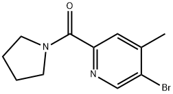 5-Bromo-4-methyl-2-(pyrrolidin-1-ylcarbonyl)pyridine 구조식 이미지