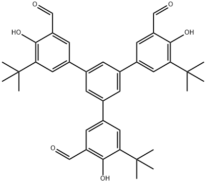 [1,1':3',1''-Terphenyl]-3,3''-dicarboxaldehyde,5,5''-bis(1,1-dimethylethyl)-5'-[3-(1,1-dimethylethyl)-5-formyl-4-hydroxyphenyl]-4,4''-dihydroxy- Structure