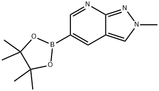 2-METHYL-2H-PYRAZOLO[3,4-B]PYRIDINE-5-BORONIC ACID PINACOL ESTER 구조식 이미지