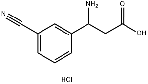 3-AMINO-3-(3-CYANOPHENYL)PROPANOIC ACID-HCL 구조식 이미지