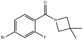 1-(4-Bromo-2-fluorobenzoyl)-3,3-dimethylazetidine Structure