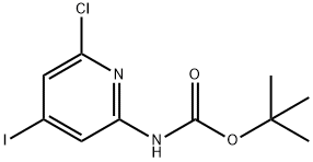 (6-Chloro-4-iodo-pyridin-2-yl)-carbamic acid tert-butyl ester Structure