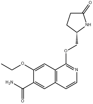 (S)-7-ethoxy-1-((5-oxopyrrolidin-2-yl)methoxy)isoquinoline-6-carboxamide Structure