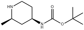 (2R,4R)-(2-Methyl-piperidin-4-yl)-carbamic acid tert-butyl ester Structure