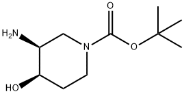 tert-butyl (3S,4R)-3-amino-4-hydroxypiperidine-1-carboxylate Structure