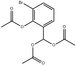 (Acetyloxy)[2-(acetyloxy)-3-bromophenyl]methyl acetate Structure