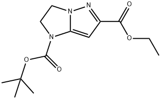 1-tert-Butyl 6-ethyl 2,3-dihydro-1H-imidazo[1,2-b]pyrazole-1,6-dicarboxylate Structure