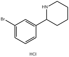 2-(3-bromophenyl)piperidine hydrochloride Structure