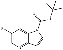 6-Bromo-pyrrolo[3,2-b]pyridine-1-carboxylic acid tert-butyl ester 구조식 이미지