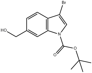tert-Butyl 3-bromo-6-(hydroxymethyl)-1H-indole-1-carboxylate Structure