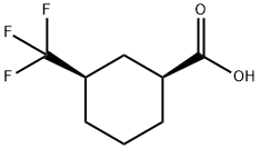 (1S,3R)-3-Trifluoromethyl-cyclohexanecarboxylic acid Structure