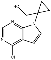 (1-(4-CHLORO-7H-PYRROLO[2,3-D]PYRIMIDIN-7-YL)CYCLOPROPYL)METHANOL 구조식 이미지