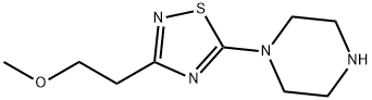 1-[3-(2-methoxyethyl)-1,2,4-thiadiazol-5-yl]piperazine Structure